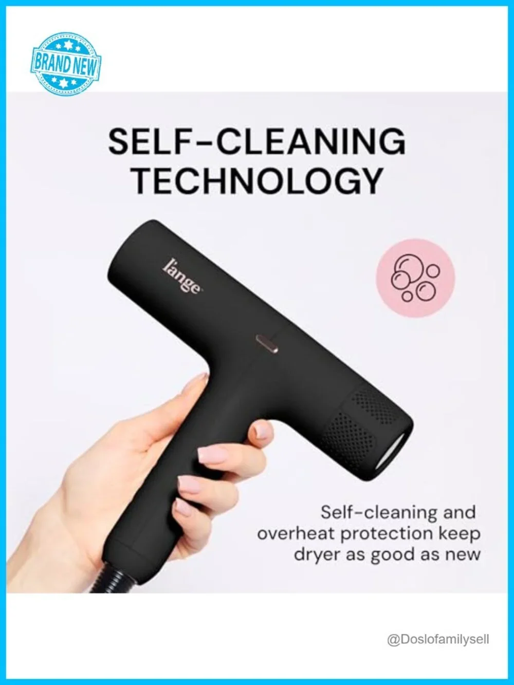 Professional Hair Dryer with LED Display, Ionic Tech, Cool Shot, Self-Cleaning